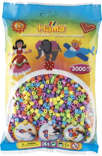 Zažehľovacie korálky PASTEL 3000 HAMA 201-50