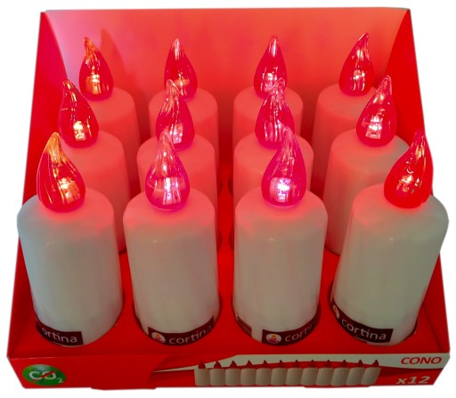 LED VLOŽKA PRE GRANES VEĽKÉ VLOŽKY 16CM PRE BATÉRIE R6 VYSOKÁ ČERVENÁ
