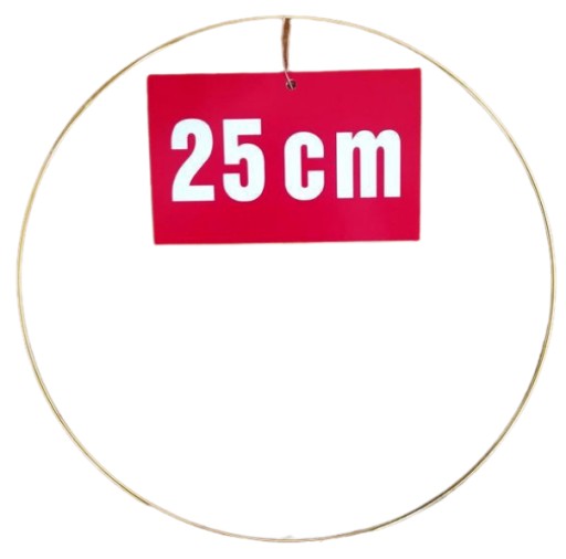 ZLATÝ prsteň/ráfik na lapače snov a makramé 25 cm