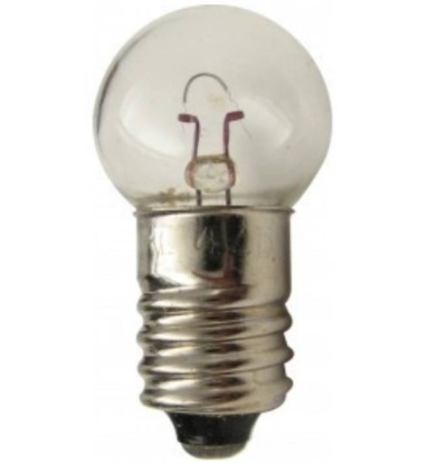 E10 skrutkovacia žiarovka 4,8V 0,5A 2,4W biela