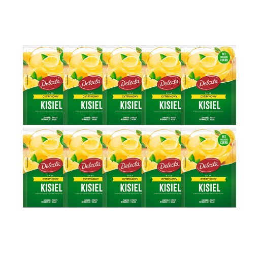 Delecta citrónové želé 10x38g lahodné citrónovo ovocné želé, hladké