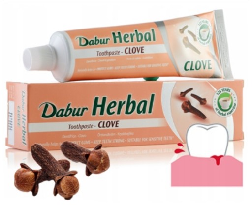 Prírodná zubná pasta na zápal ďasien BEZ FLUORIDU, KLINČEK DABUR