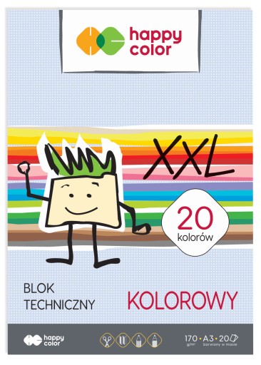 Farebný technický blok HAPPY COLOR A3, 20 listov