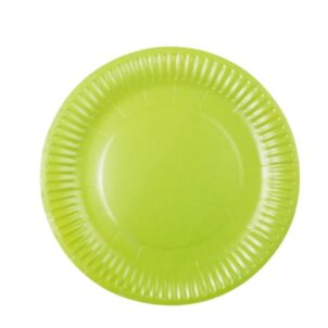Zelené papierové taniere, 7 palcov, 6 ks