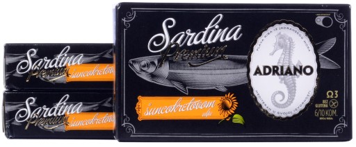 Sardinky PREMIUM slnečnicový olej 90 g Chorvátsko