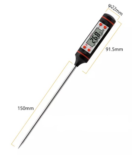 KUCHYŇSKÝ TEPLOMER Elektronický digitálny PIN pre sondu MÄSO HW210