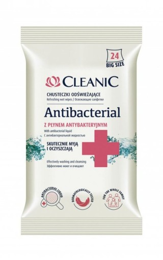 ČISTIACE OSVIEŽUJÚCE ANTIBAKTERIÁLNE Utierky 24