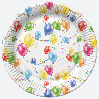 NARODENINOVÉ TANIERE PAPIEROVÉ BALÓNY 18cm 8 ks