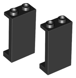 LEGO Black/Black Panel 1x2x3 (87544/4614788) 2ks
