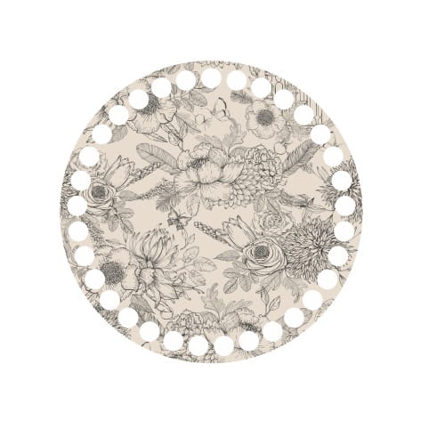 BSZ667-UV Základňa košíka - potlač, 15 cm kruh - elega