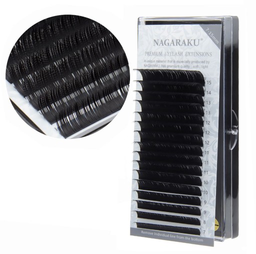Nagaraku Mink mihalnice D 0,07 7-15mm 16 pásikov čierne