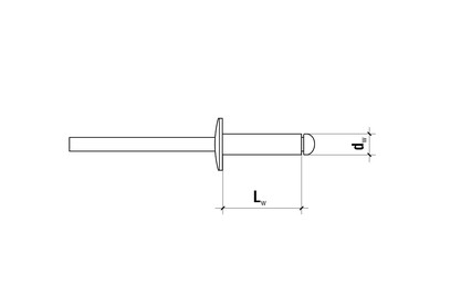 NITOVACIE HLINÍKOVÉ SLEPÉ NITY 3,2x8 MM 50 KS