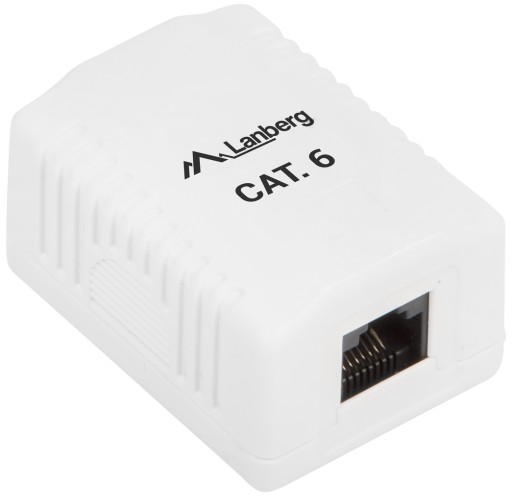 ZÁSUVKOVÁ ZÁSUVKA Internetová povrchová sieť Single RJ45 LAN CAT 6