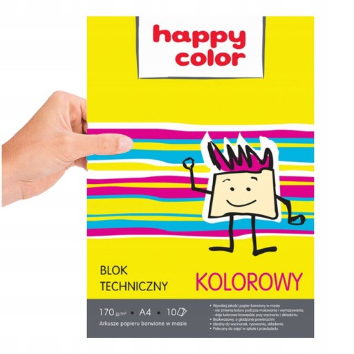HAPPY COLOR FAREBNÝ BLOK ŠKOLSKÝ PAPIER A4 BLOK