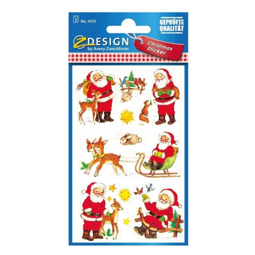 VIANOČNÉ NÁLEPKY Z-DESIGN - SANTA AVERY