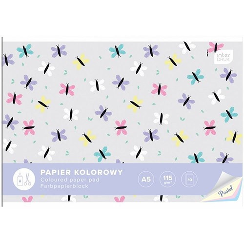 Vystrihovacie farebné papiere PASTEL A5 INT