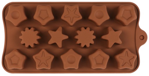 Silikónová forma na pralinky, želé, HVIEZDY, čokoládu