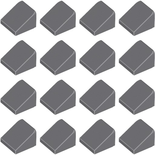LEGO Slant 30 1x1x2/3 tmavosivá 4244373 54200 - 16 kusov