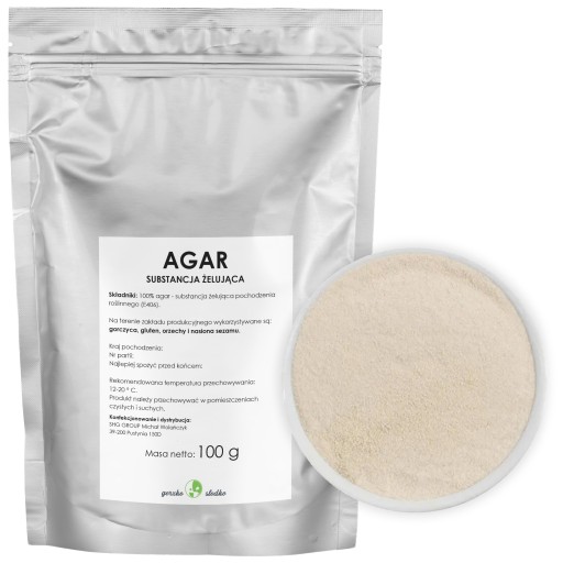 AGAR želírovacia látka, rastlinná želatína, 0,1 kg