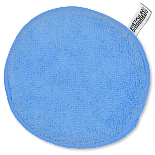 APLIKÁTOR Z MIKROVLÁKNA, vreckový, mäkký, odolný, modrý, priemer 13 cm