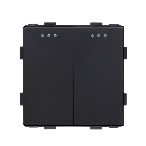 Spínač svetiel 2P, mechanická vložka, čierna RTX SH