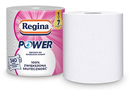 Celulózová papierová utierka REGINA POWER 340 listov, biela, univerzálna A'1