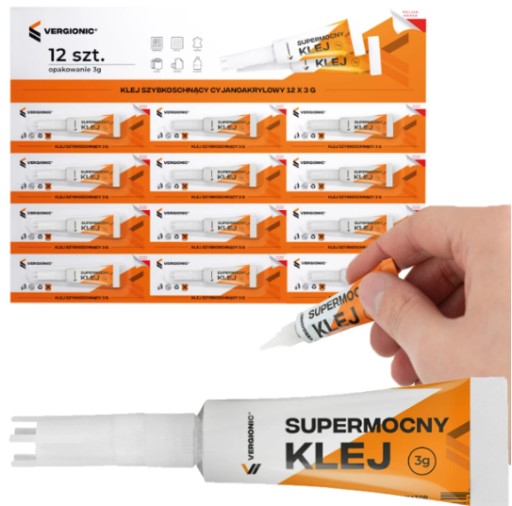Univerzálne rýchloschnúce lepidlo, silné super lepidlo, 1 ks
