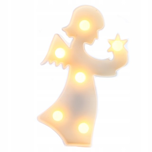 ANJEL DEKORATÍVNA NOČNÁ LAMPA, RÔZNE FARBY