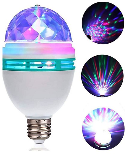 Disco Žiarovka otočný LED projektor Laserové párty osvetlenie