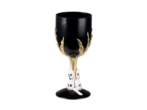 Gotický kalich lebky čierny Halloween 250ml