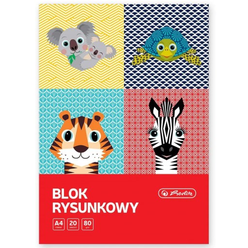 Herlitz A4 biely blok na kreslenie, 20 listov, 80g