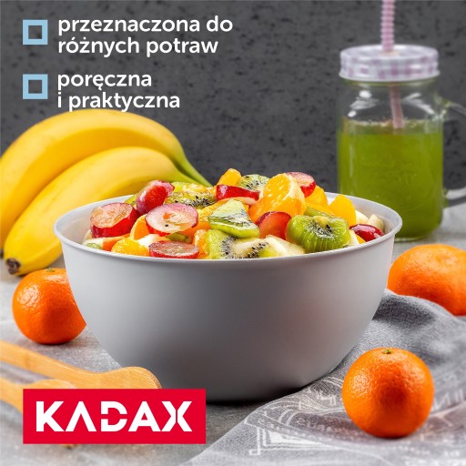 PLASTOVÁ KUCHYŇSKÁ MISKA NA ŠALÁT, 2 L, SIVÁ
