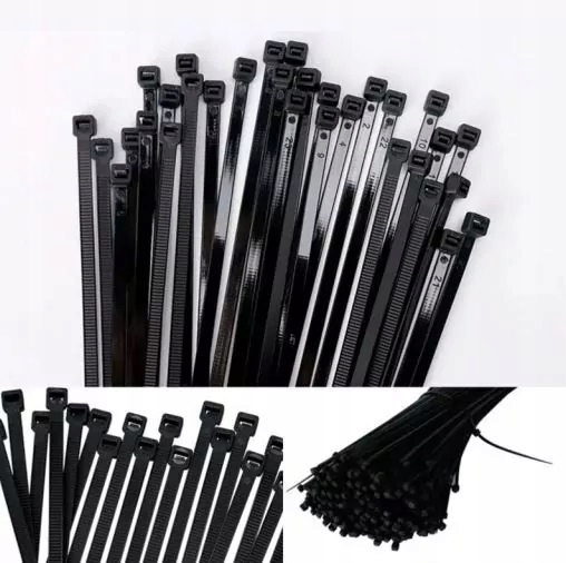 KABELOVÉ VIAZAČKY Zipsové VIAZAČKY ČIERNA 3,6 mm x 300 mm 100 ks.