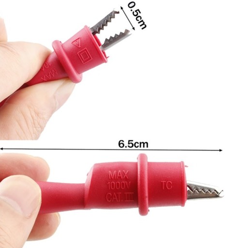 2x KROKODÝLIE SVORKY NA KÁBLE PRE PÁR MULTIMETRA