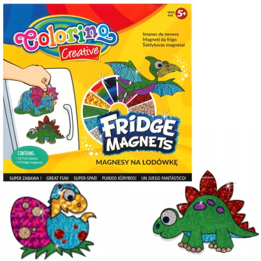 COLORINO DINOSAUR MAGNETY NA CHLADNIČKU 4 VZORY