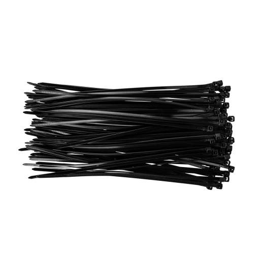 Sťahovacie pásky 2,5 x 100 mm, 100 ks, čierne