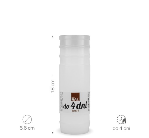 Vložka na sviečky 18 cm na 4 dni Lumis 4