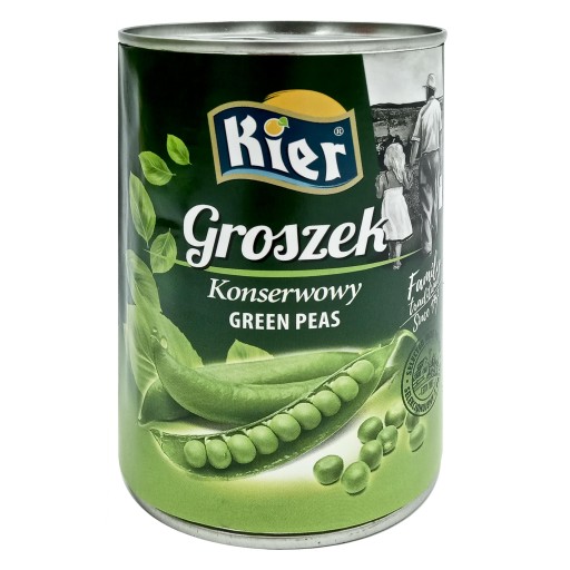 KONZERVOVANÝ hrášok 390g KIER plechovka