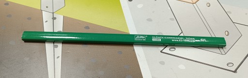 Stavebná ceruzka na murivo popisovač tvrdosti 4H veľký K2 245 mm