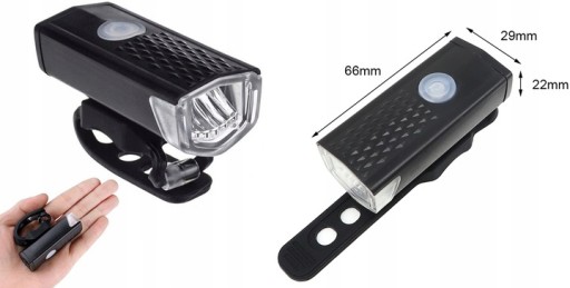 Lampa 300lm 1100mAh USB LED predná cyklistická lampa