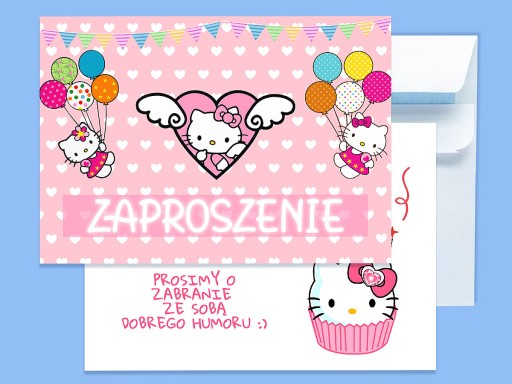 POZVÁNKA HELLO KITTY NA NARODENINY DIEŤAŤA + OBÁLKA ZDARMA