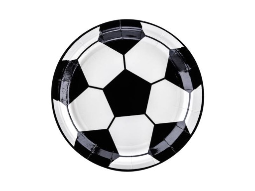 Futbalové taniere, 18 cm (1 balenie / 6 ks) na dekoráciu narodeninovej oslavy