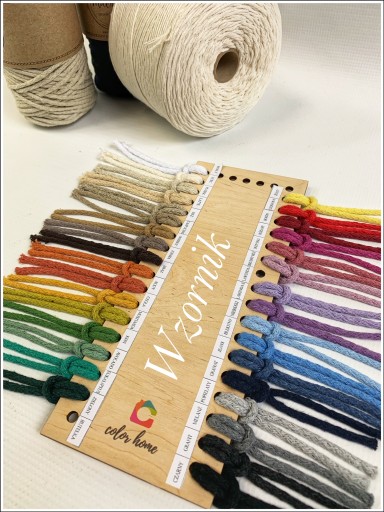 COLORHOME prírodná bavlnená šnúrka pre makramé, spletená 4mm/100m ECRU