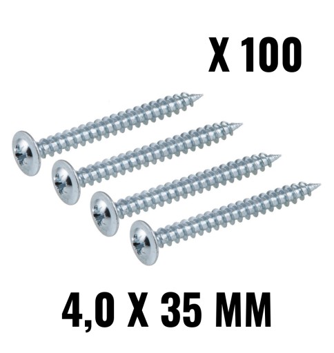 100 KS x Skrutka do dreva 4,0 x 35 mm