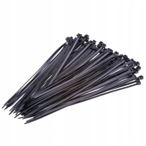 Čierne sťahovacie pásky 2,5x100mm 100 ks