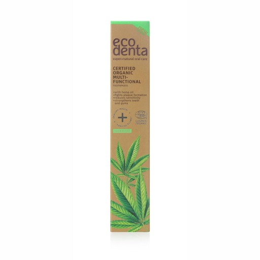 Bio zubná pasta Ecodenta Hemp Oil bez fluoridu 75ml