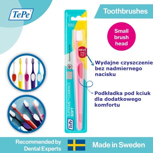 Zubná kefka TePe Supreme Compact Soft, malá hlava
