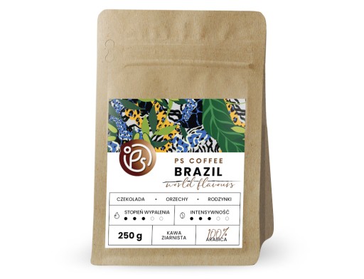 PS Coffee Brazil 250g ČERSTVÉ KÁVOVÉ ZRNKY