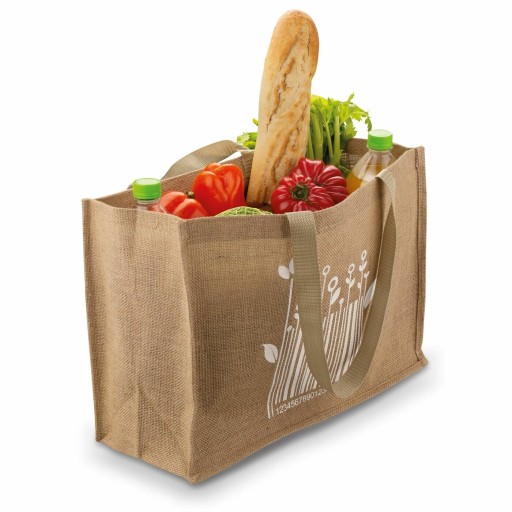 Veľká NÁKUPNÁ TAŠKA 15 kg s 2 držiakmi na EKO fľaše