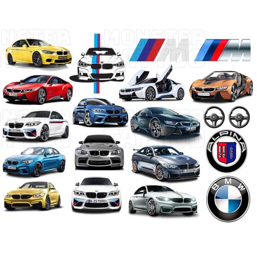 UMÝVAJÚCE DOČASNÉ TETOVANIE PRE DETI BMW ALPINA ORIGINÁLNE VZORY